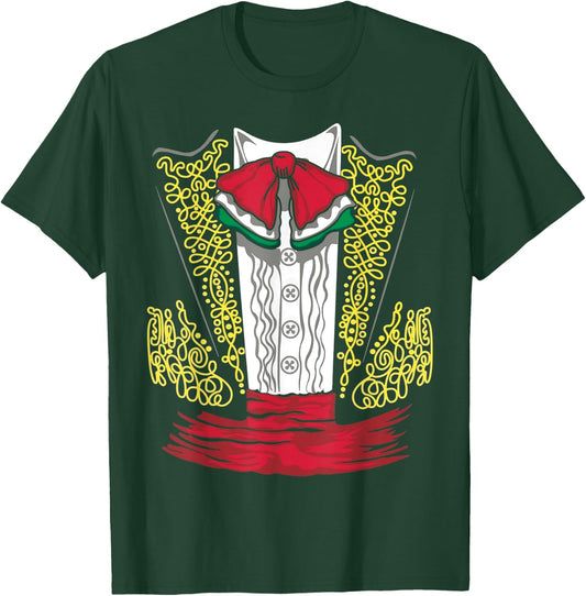 Mariachi Charro Mexican Costume For Dia de los Muertos T-Shirt - T-Shirt | Forest
