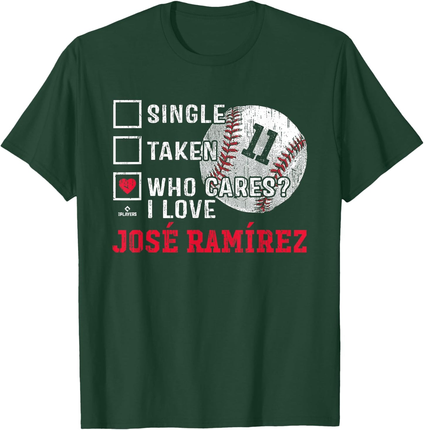 Who Cares I Love Jose Ramirez Jose Ramirez Cleveland MLBPA T-Shirt - T-Shirt | Forest