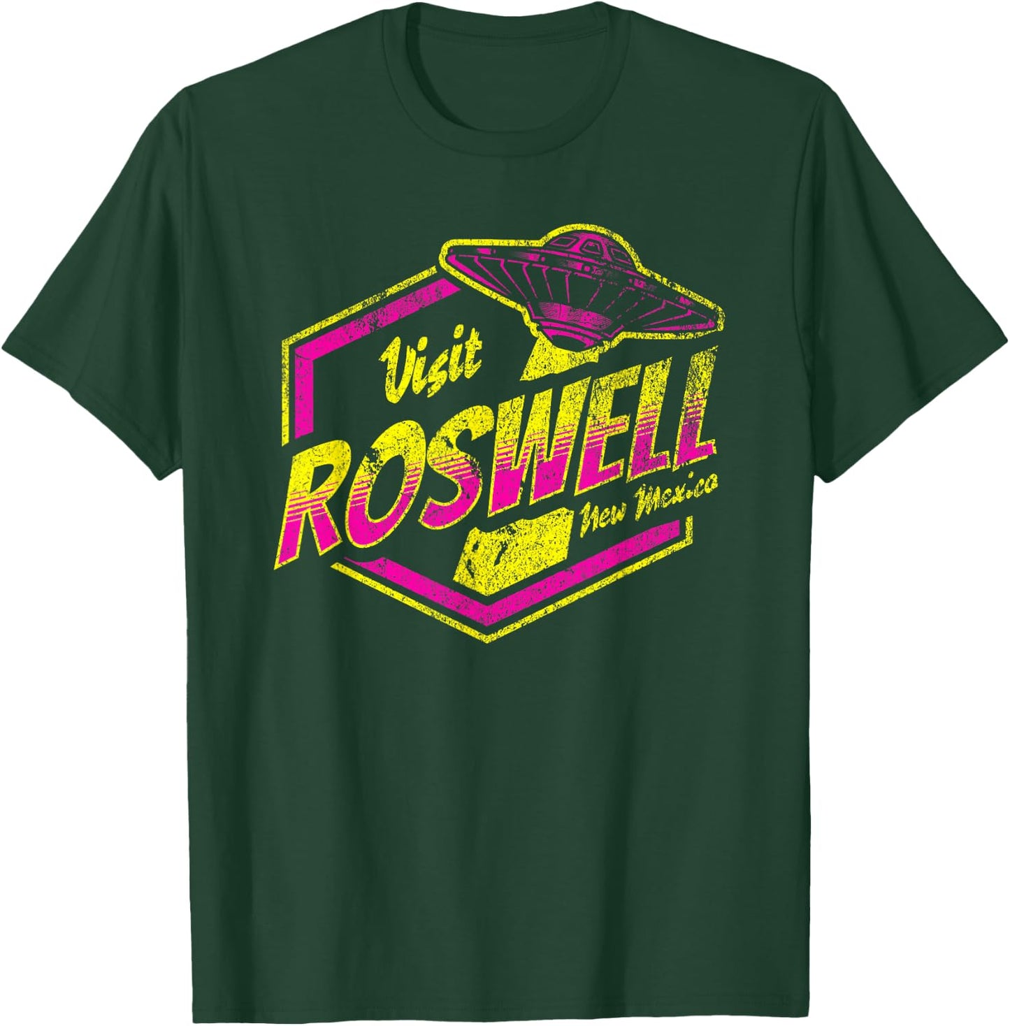 Visit Roswell New Mexico UFO Aliens Retro Area 51 Vacation T-Shirt - T-Shirt | Forest