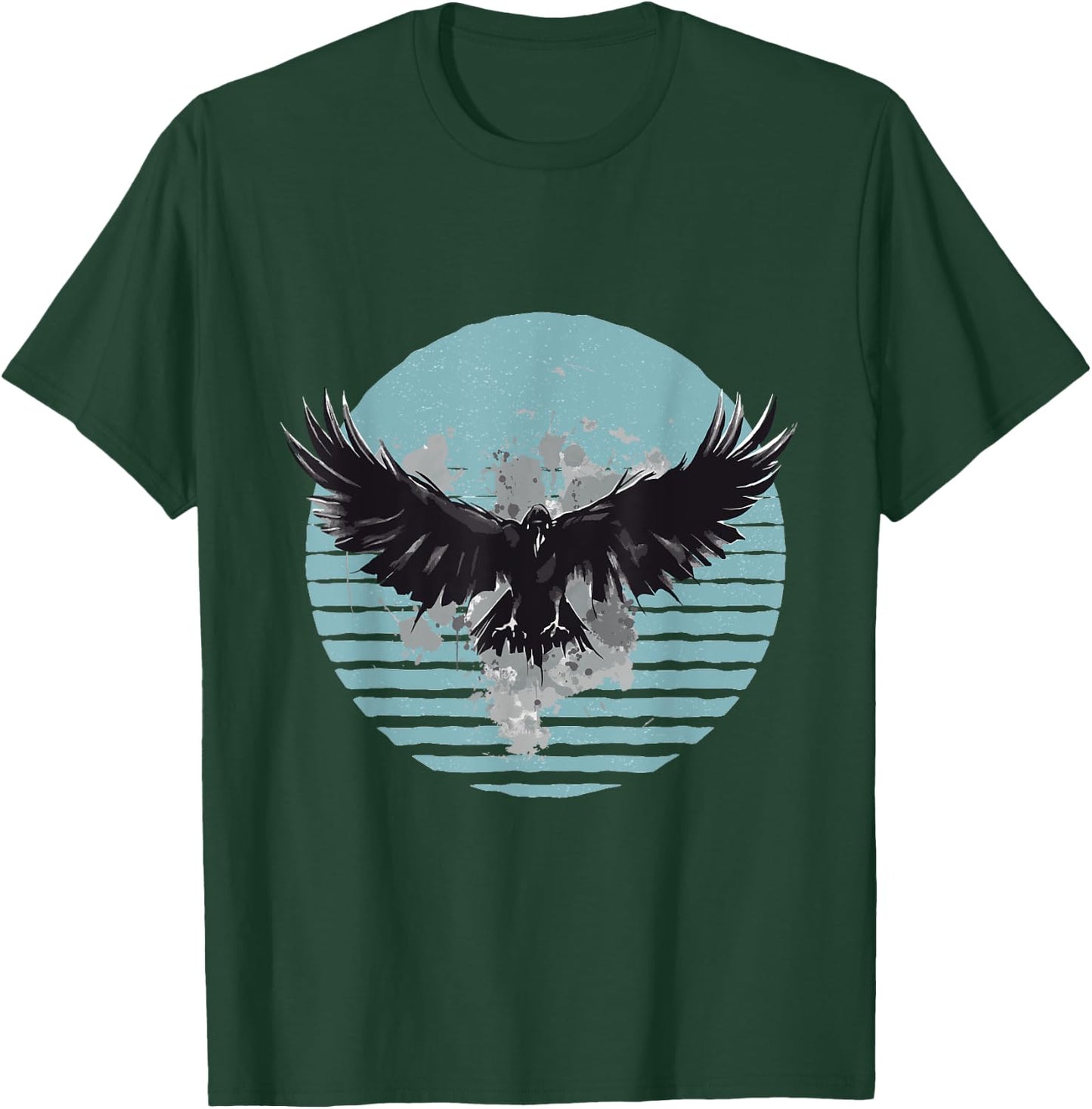 Raven moon Gothic raven Dark nature Mystical bird Raven Art T-Shirt - T-Shirt | Forest