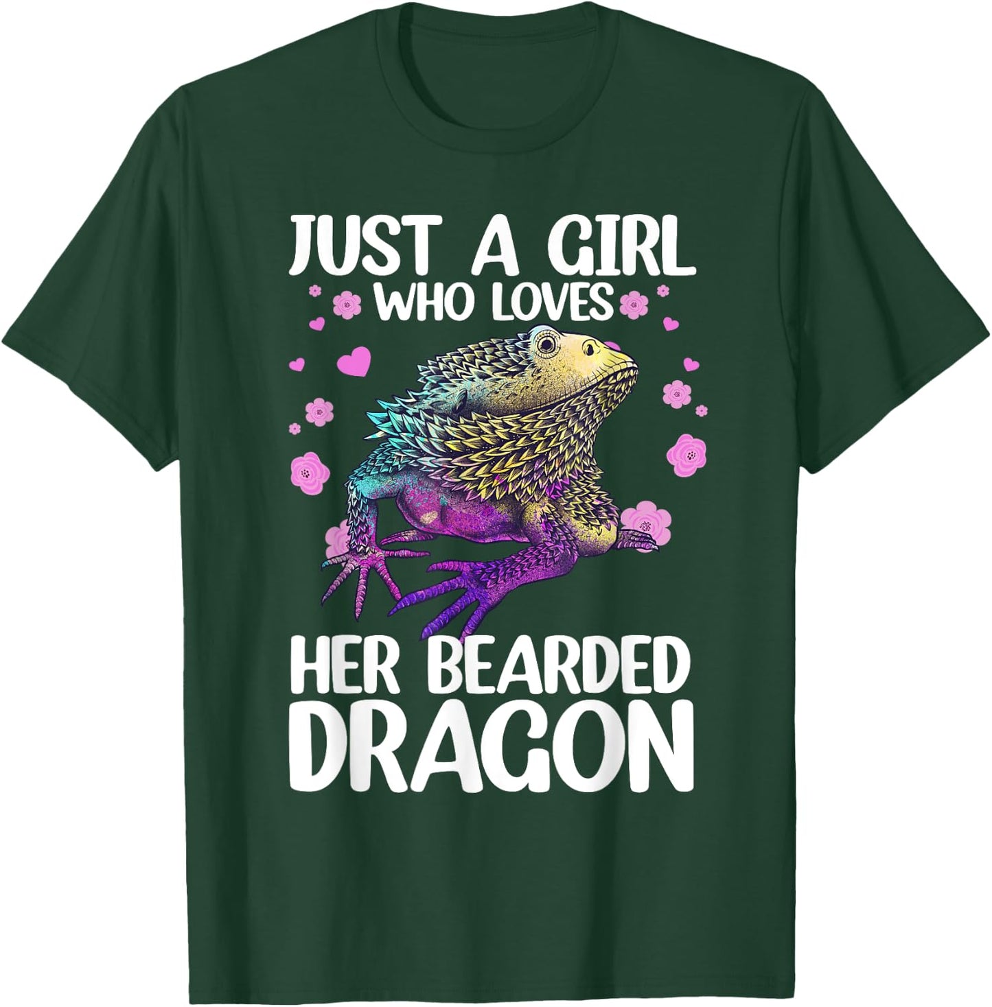Cute Bearded Dragon Girls Bearded Dragon Lovers T-Shirt - T-Shirt | Forest