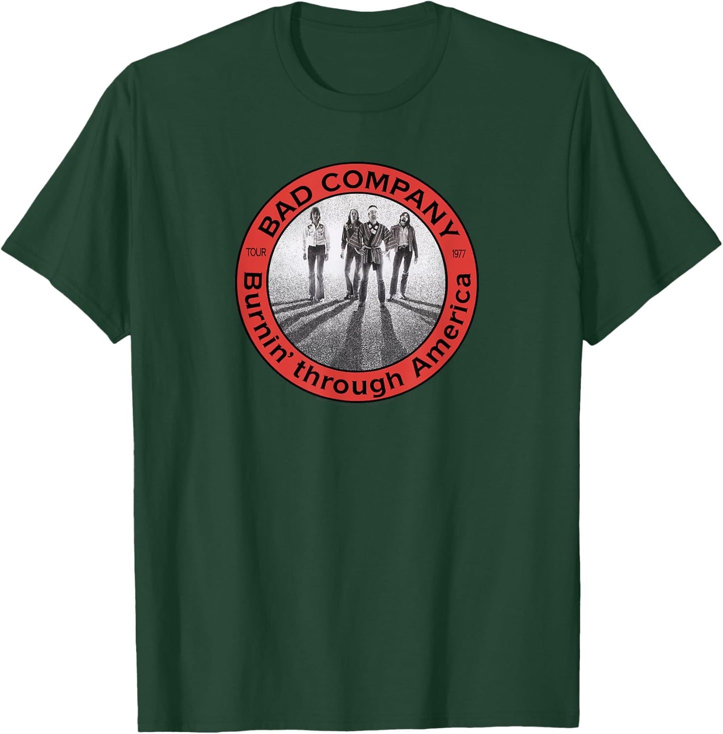 Bad Company Burnin' Through America Tour 1977 T-Shirt - T-Shirt | Forest