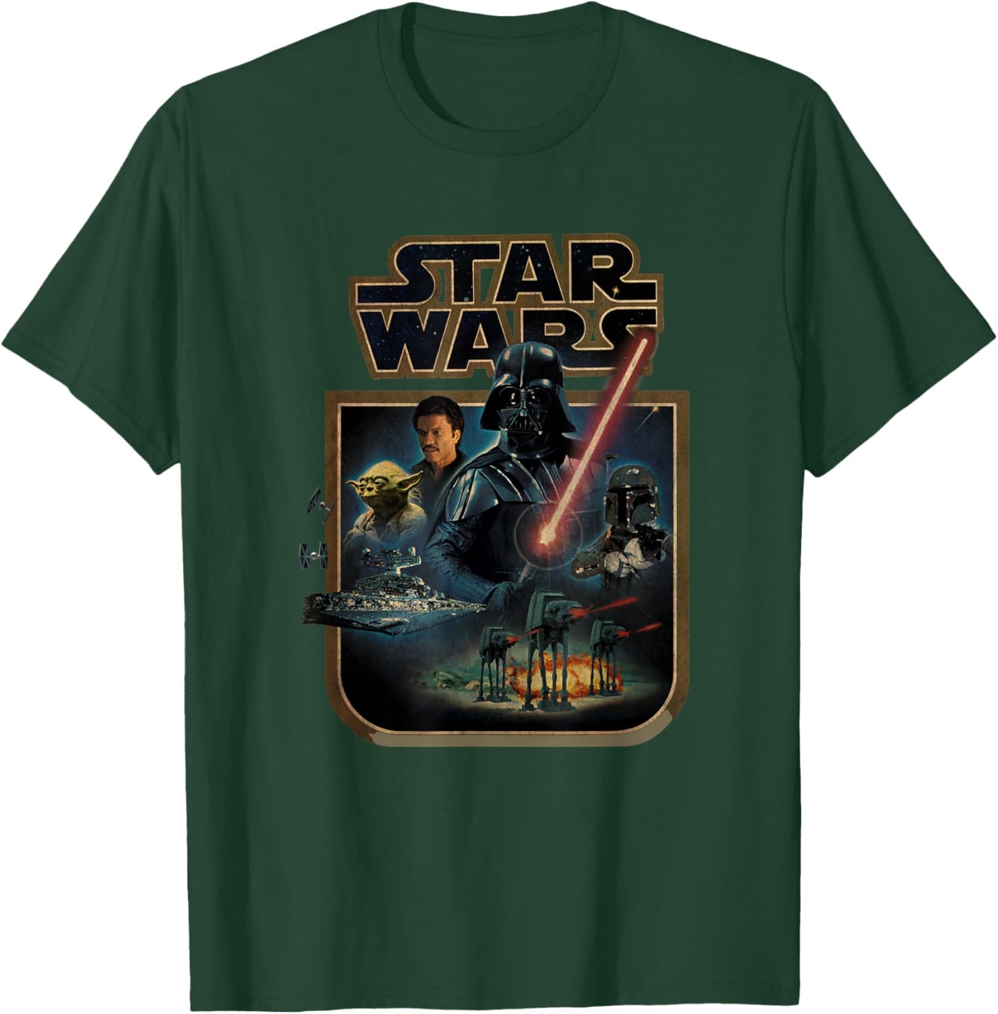Star Wars The Empire Strikes Back Vintage Collage Poster T-Shirt - T-Shirt | Forest