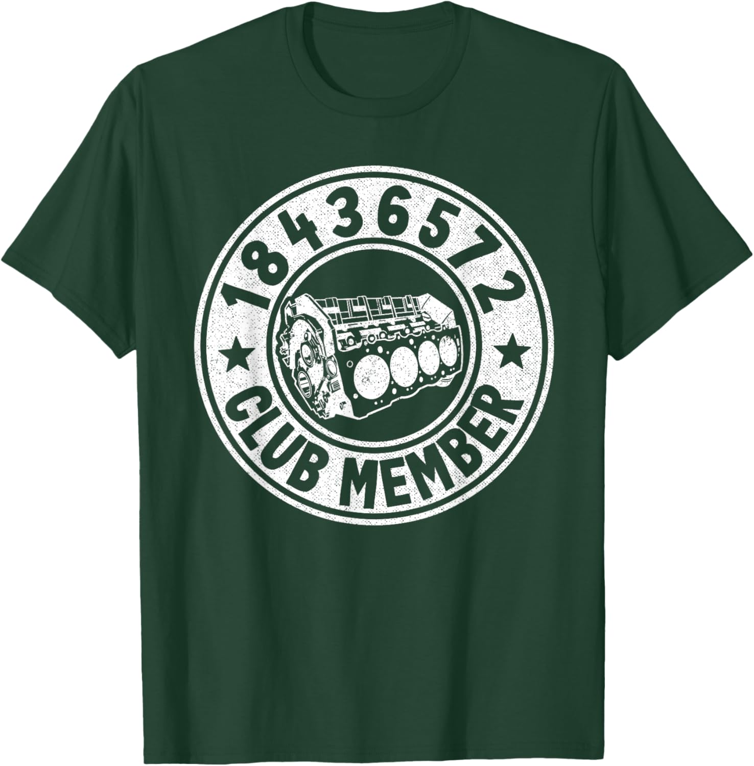 18436572 Club Member Firing Order Big Block Car Guy Garage T-Shirt - T-Shirt | Forest