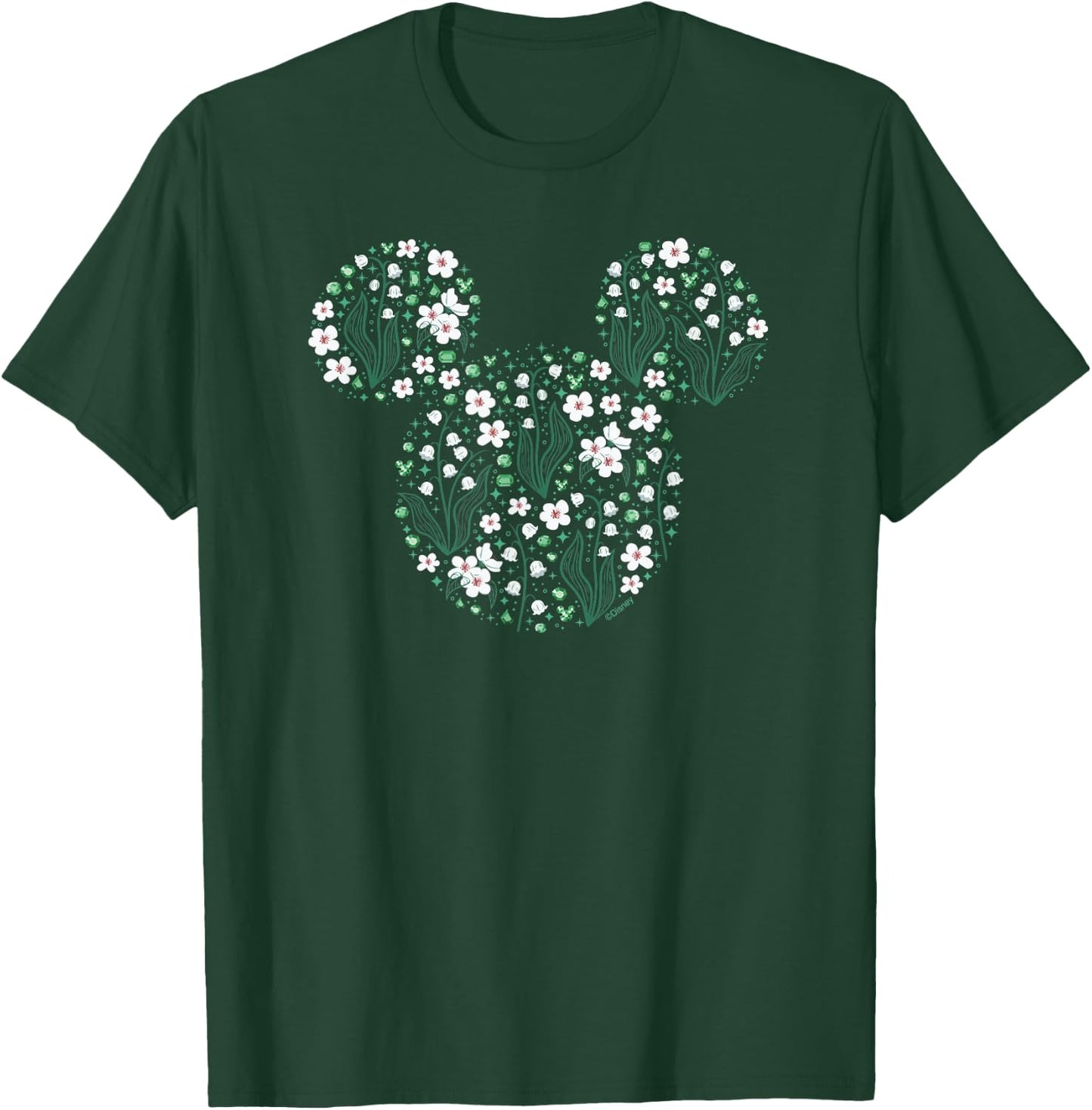 Disney Mickey Mouse May Birth Month Birthstone & Flowers T-Shirt - T-Shirt | Forest