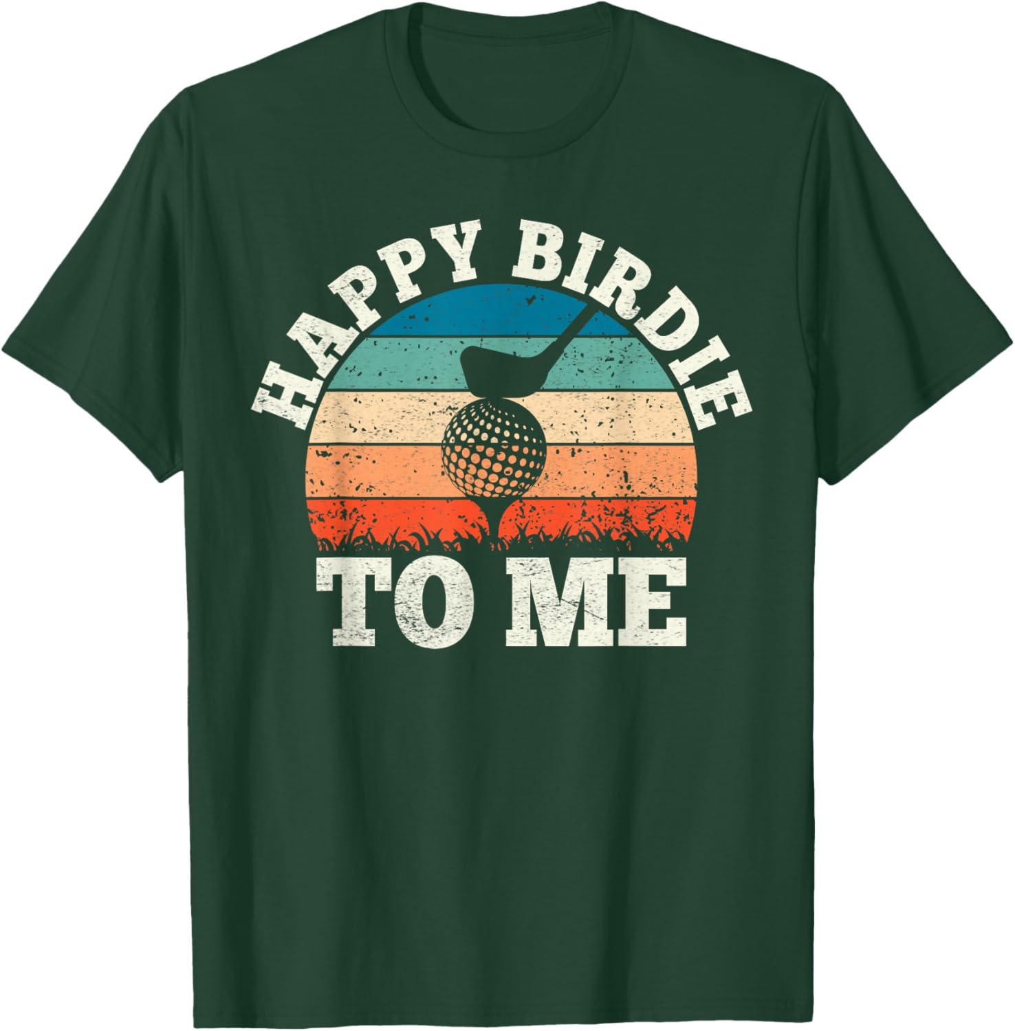 Vintage Retro Birthday Party Happy Birdie To Me Funny Golf T-Shirt - T-Shirt | Forest