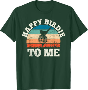 Vintage Retro Birthday Party Happy Birdie To Me Funny Golf T-Shirt - T-Shirt | Forest