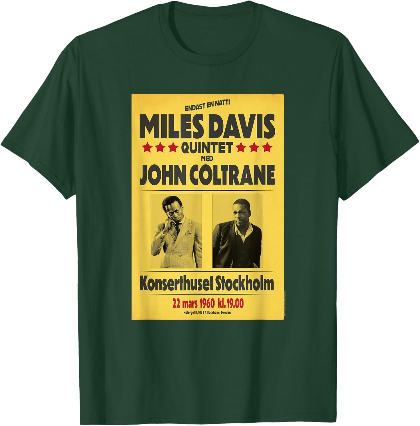Miles Davis Quintet and John Coltrane Stockholm 1960 T-Shirt - T-Shirt | Forest