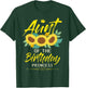 Aunt Of The Birthday Girl Sunflower Matching Family B-Day T-Shirt - T-Shirt | Forest