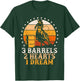 3 Barrels 2 Hearts 1 Dream Vintage Barrel Racing Rodeo T-Shirt - T-Shirt | Forest