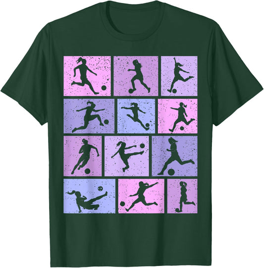 Soccer Girls Youth Women T-Shirt - T-Shirt | Forest