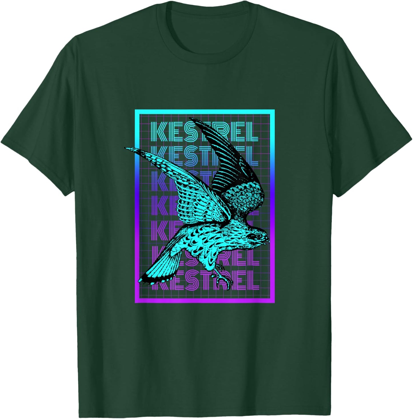 Kestrel Bird Vintage Retro Kestrel T-Shirt - T-Shirt | Forest