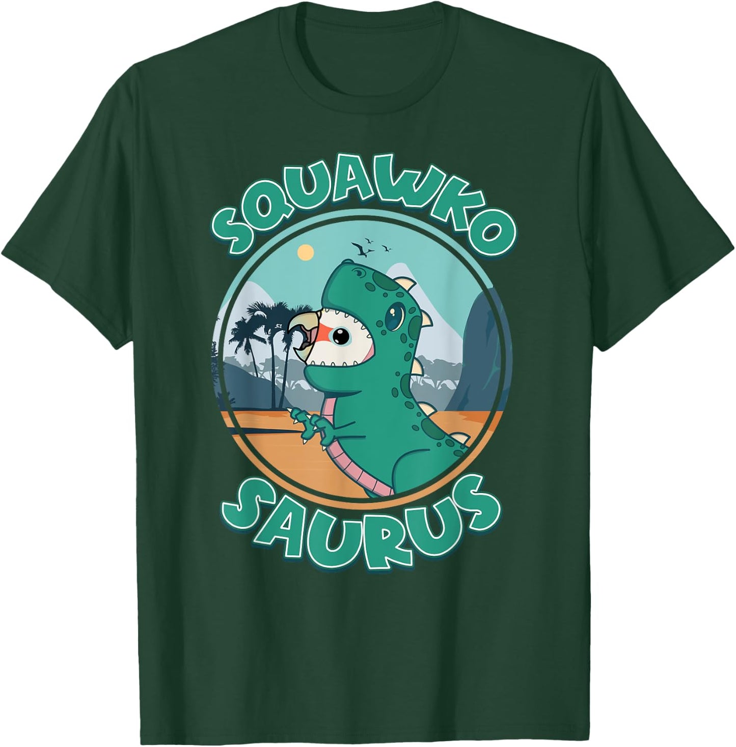 Squawkosaurus T Rex Parrot I Goffins Cockatoo T-Shirt - T-Shirt | Forest