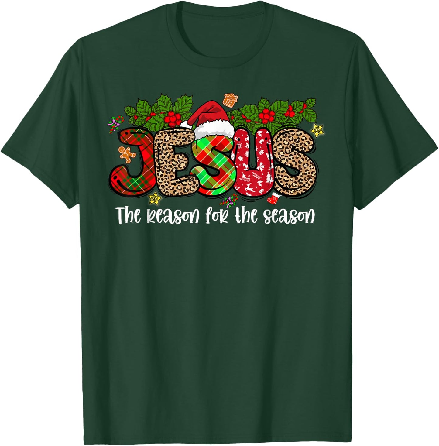 Jesus Is The Reason For The Season Christmas Pajama T-Shirt - T-Shirt | Forest