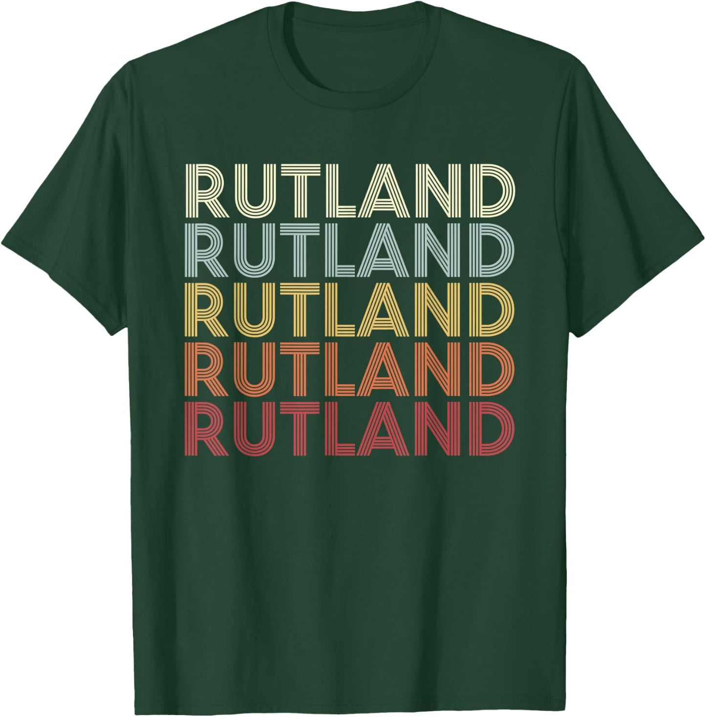 Rutland Vermont Rutland VT Retro Vintage Text T-Shirt - T-Shirt | Forest