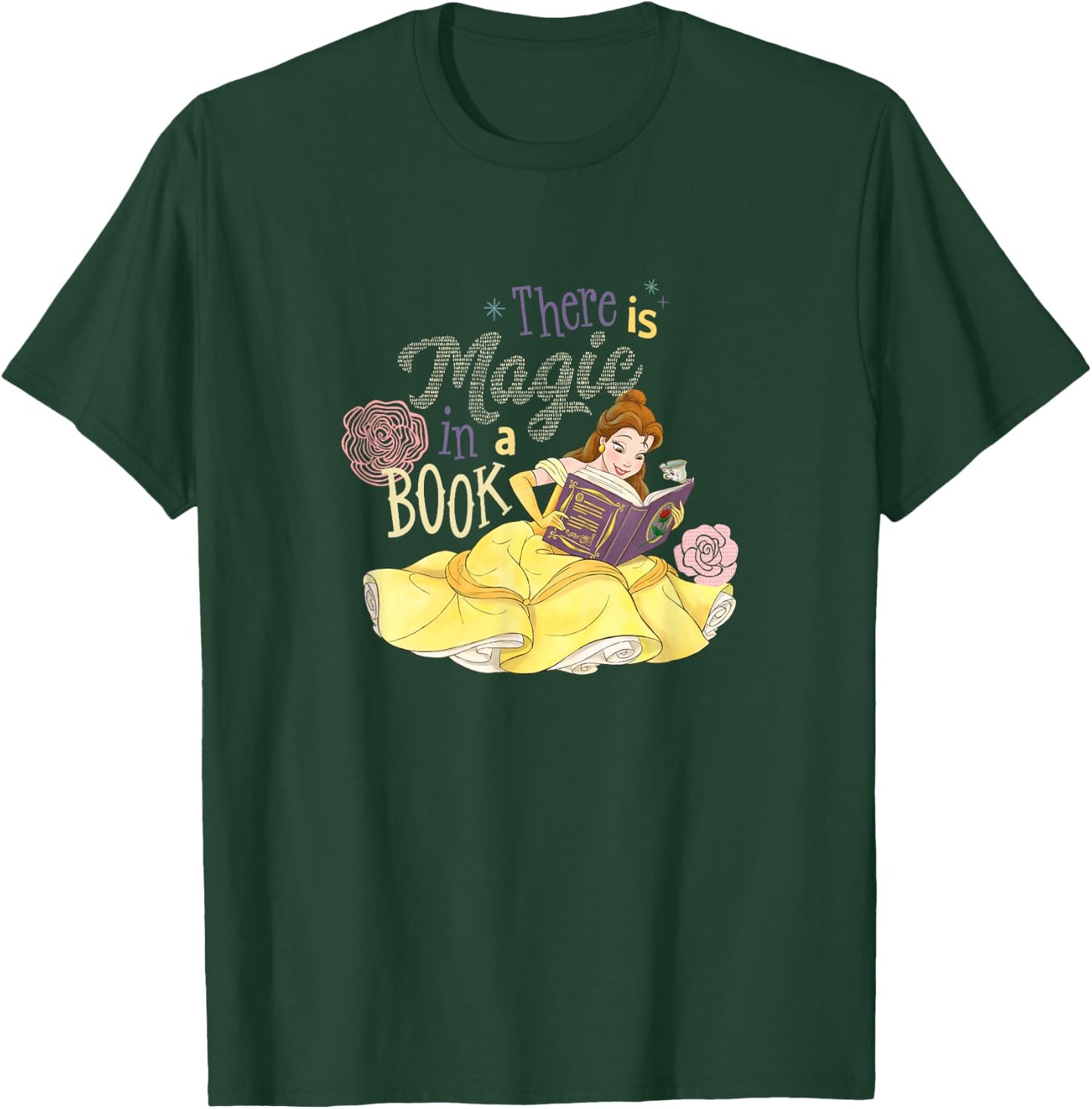 Disney Beauty and The Beast Belle There is Magic in A Book T-Shirt - T-Shirt | Forest