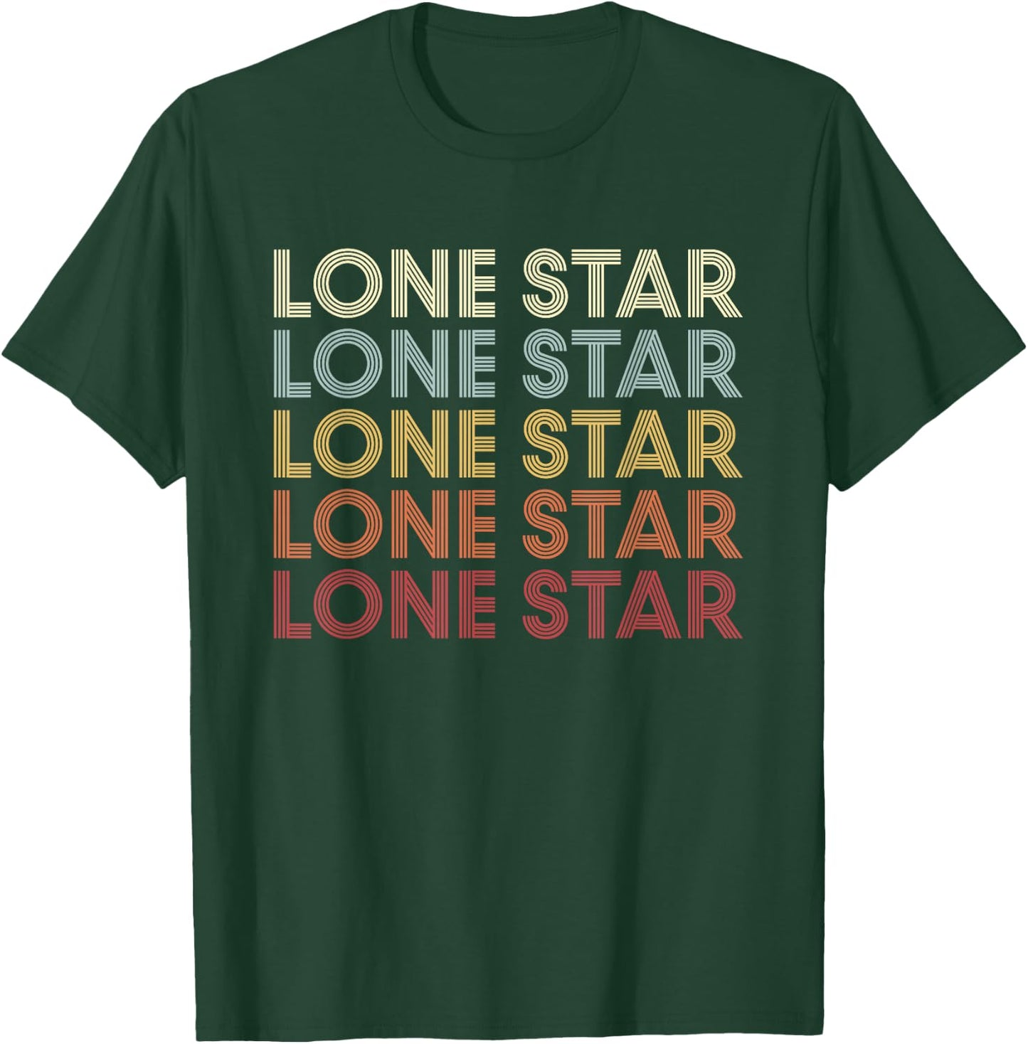 Lone-Star Texas Lone-Star TX Retro Vintage Text T-Shirt - T-Shirt | Forest