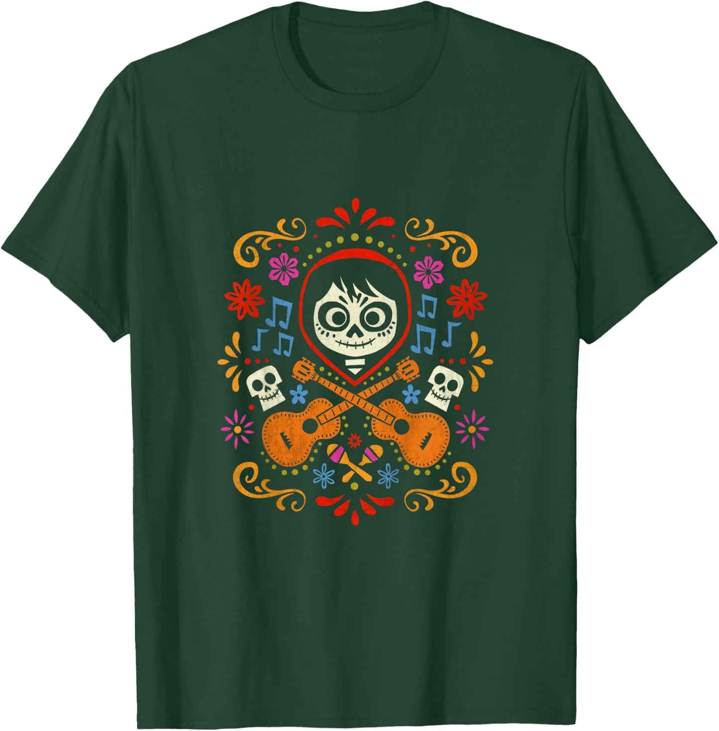 Kids Disney Pixar Coco Miguel Guitar Celebration Toddler T-Shirt - T-Shirt | Forest