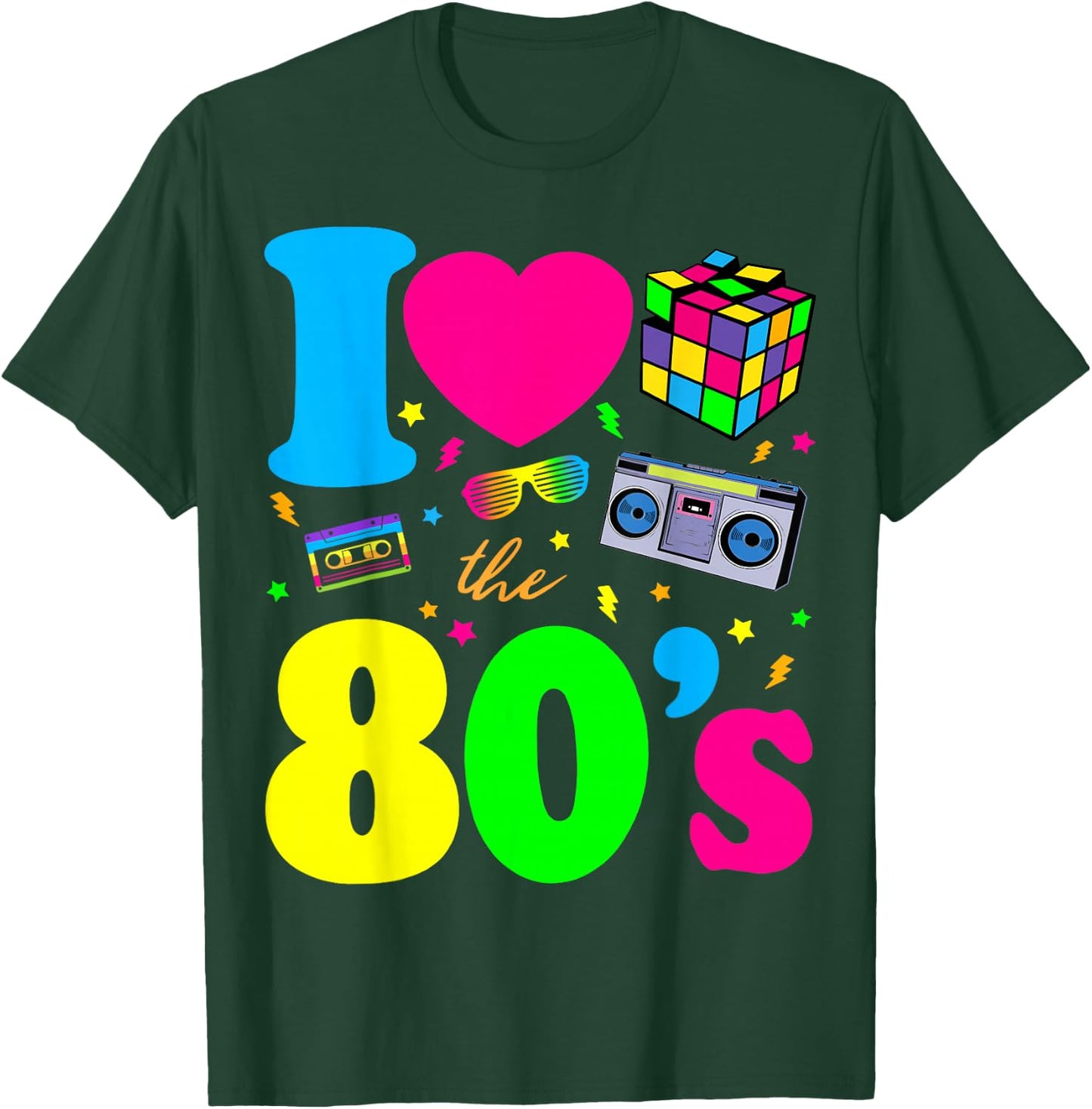 I Love The 80s Classic Nostalgia T-Shirt - T-Shirt | Forest