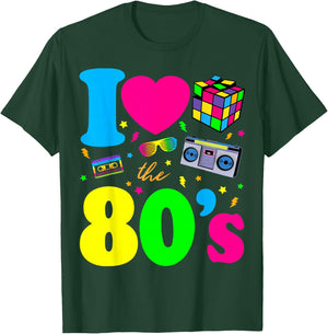 I Love The 80s Classic Nostalgia T-Shirt - T-Shirt | Forest