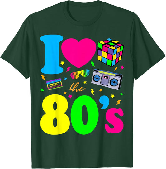 I Love The 80s Classic Nostalgia T-Shirt - T-Shirt | Forest