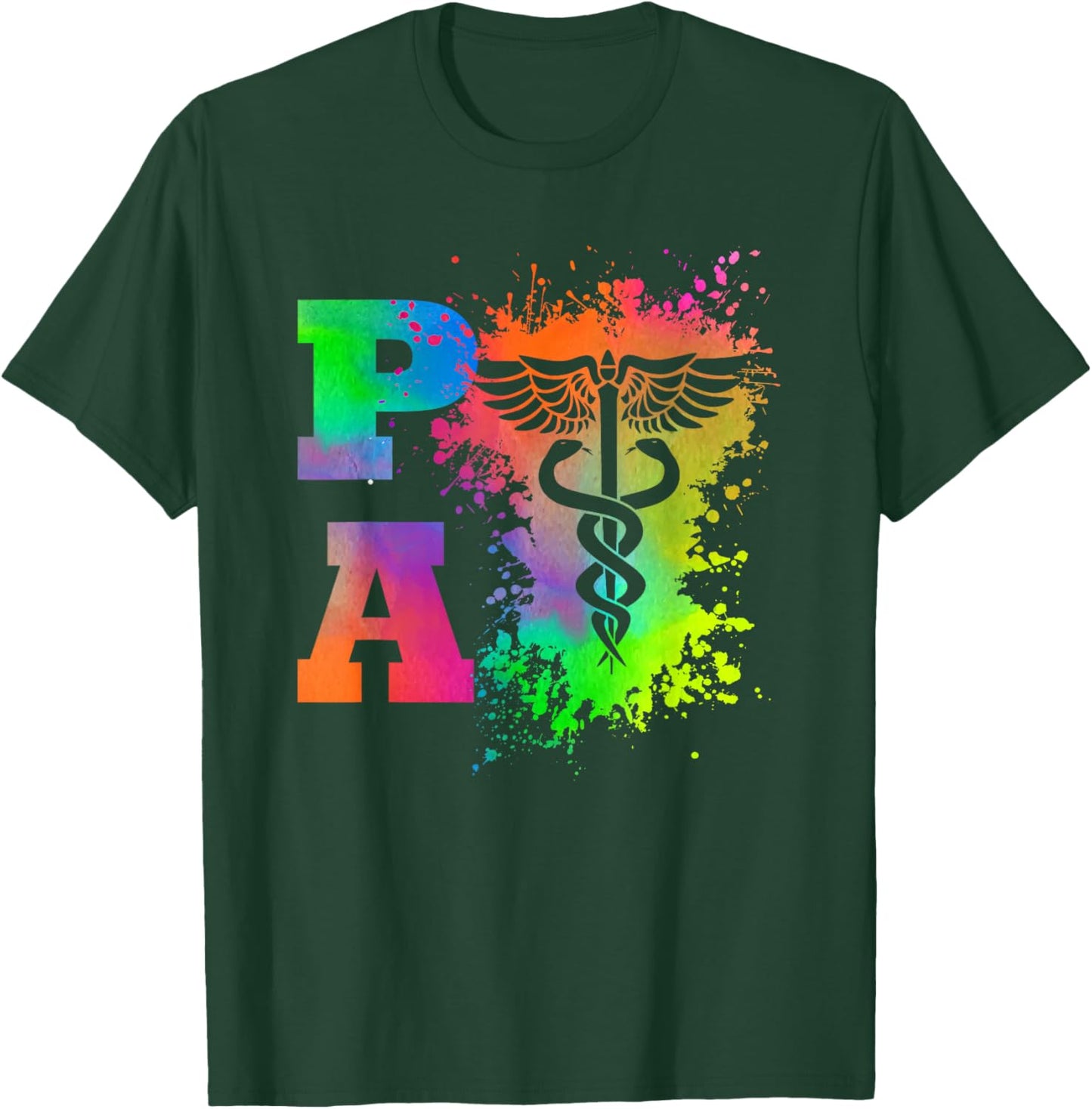 Physician Assistant Caduceus PA T-Shirt - T-Shirt | Forest