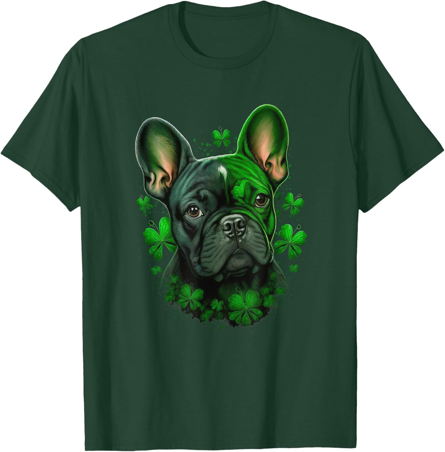 St Patricks Day French Bulldog T-Shirt - T-Shirt | Forest
