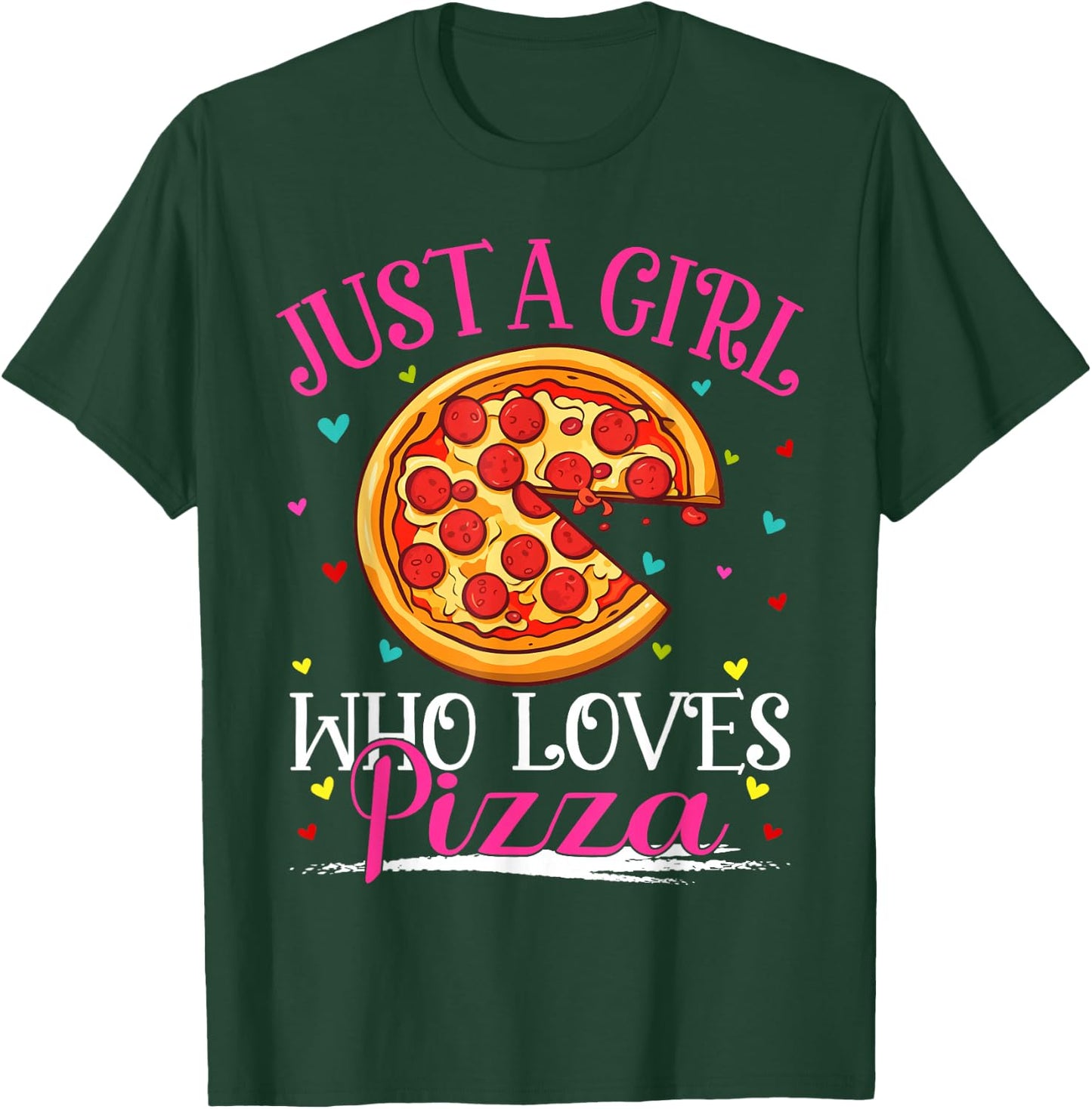 Just A Girl Who Loves Pizza Girls T-Shirt - T-Shirt | Forest