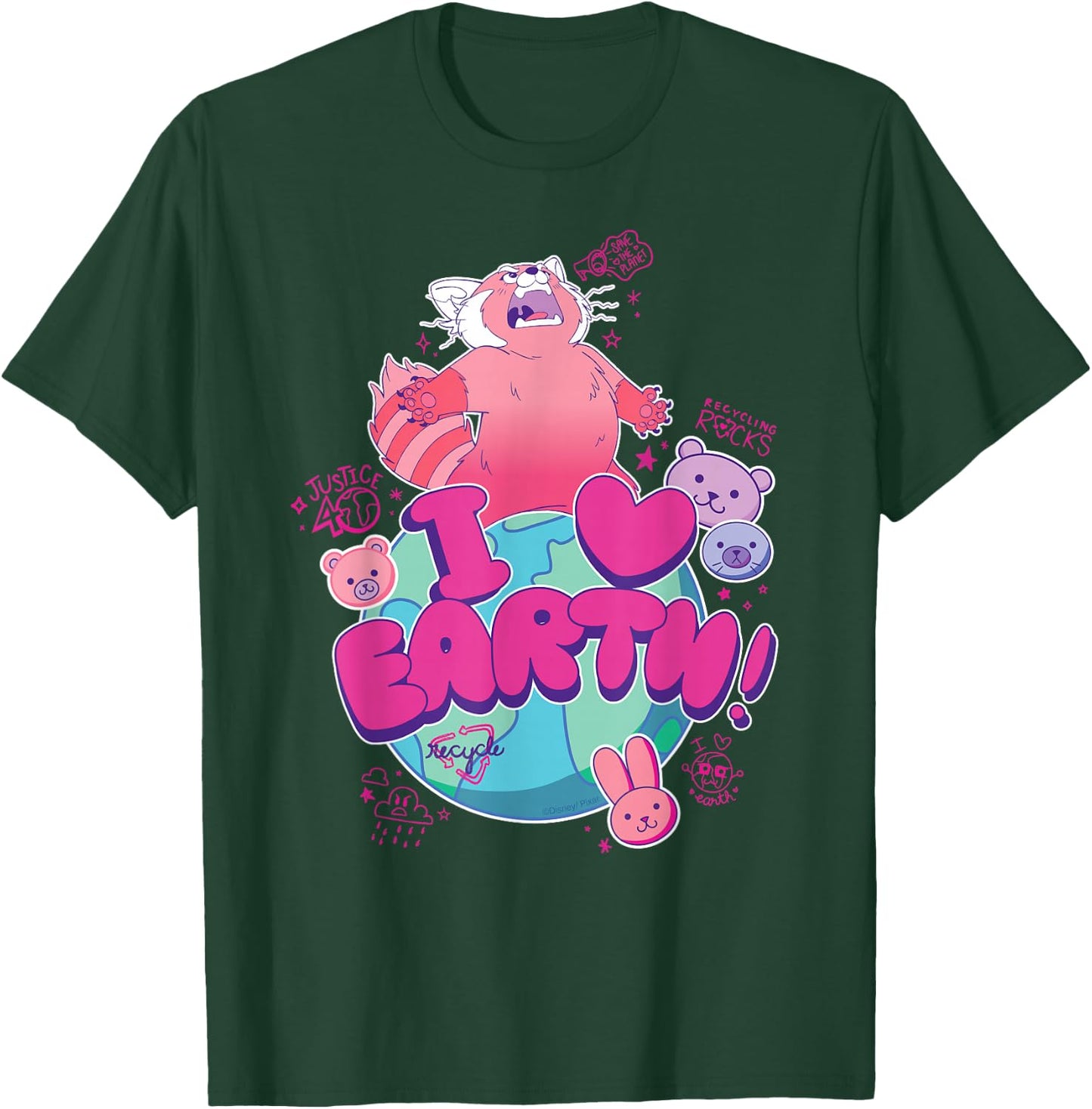 Disney and Pixar's Turning Red I Heart Earth Day Panda Mei T-Shirt - T-Shirt | Forest