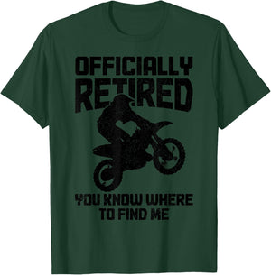 Motocross Retired Funny Retirement MX Dirt Bike T-Shirt - T-Shirt | Forest