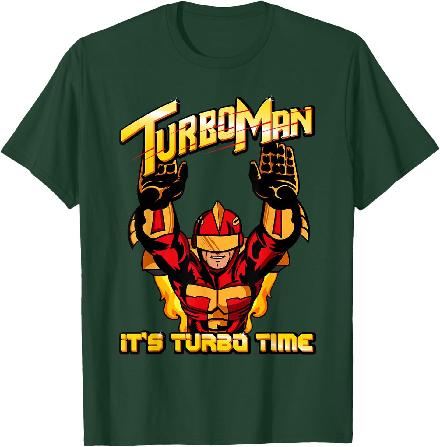Turbo Man - It's Turbo Time T-Shirt - T-Shirt | Forest