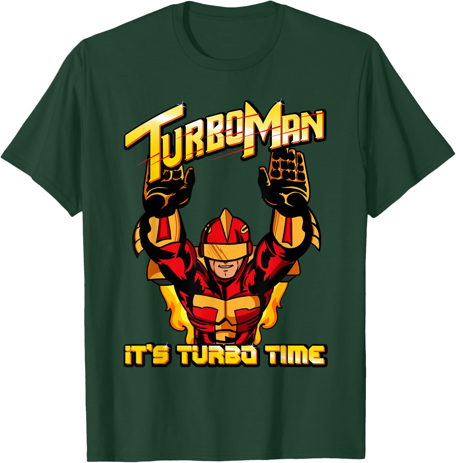 Turbo Man - It's Turbo Time T-Shirt - T-Shirt | Forest