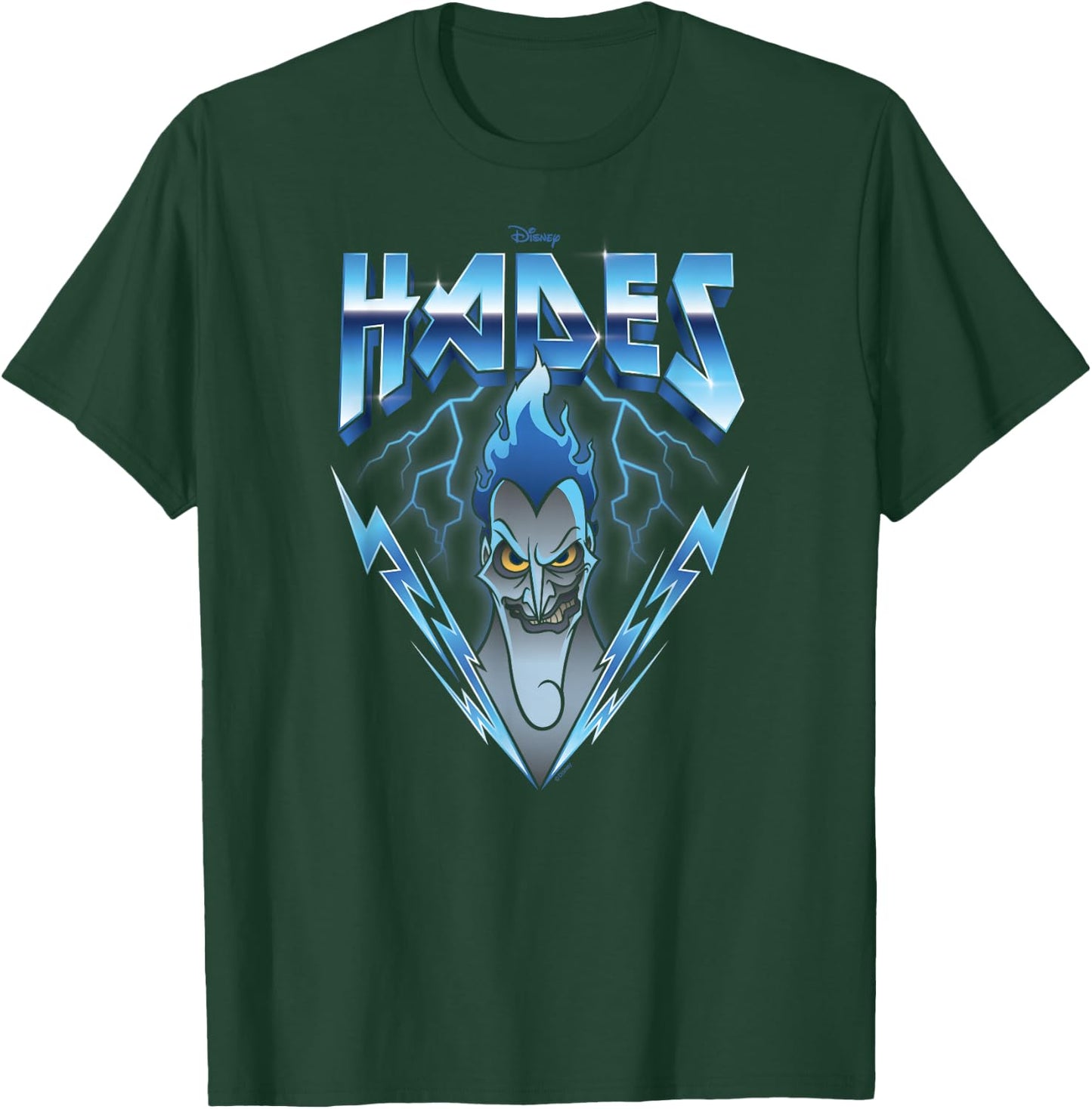 Disney Villains - Hades Blue Lightning Rock n Roll T-Shirt - T-Shirt | Forest