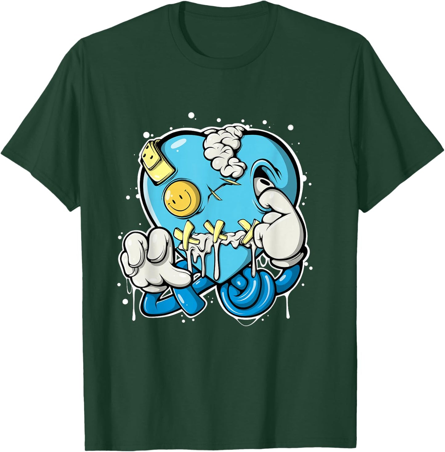 Heart Drip Matching Shirt for Shoes University Blue T-Shirt - T-Shirt | Forest