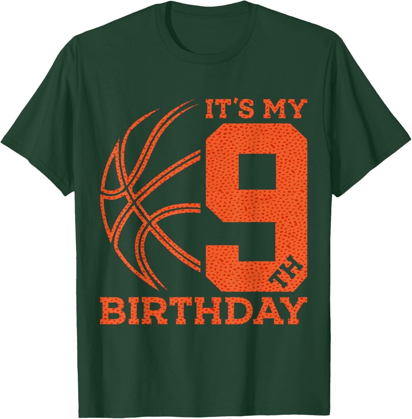 IT'S MY 9TH BIRTHDAY BASKETBALL 9th BIRTHDAY T-Shirt - T-Shirt | Forest