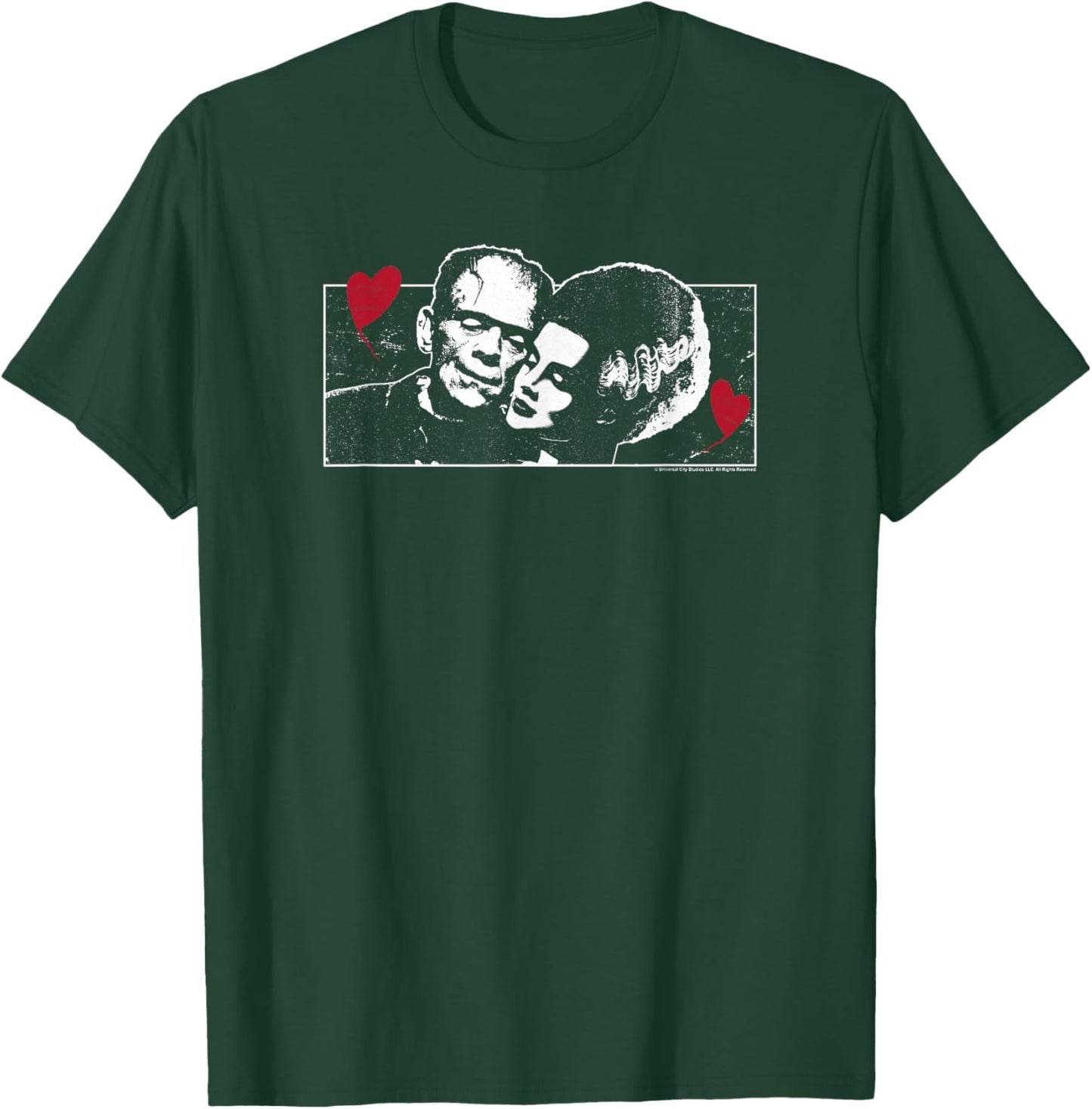 Universal Monsters Valentine's Day Frankenstein and Bride T-Shirt - T-Shirt | Forest