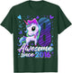8 Years Old Flossing Unicorn Gifts 8th Birthday Girl Party T-Shirt - T-Shirt | Forest