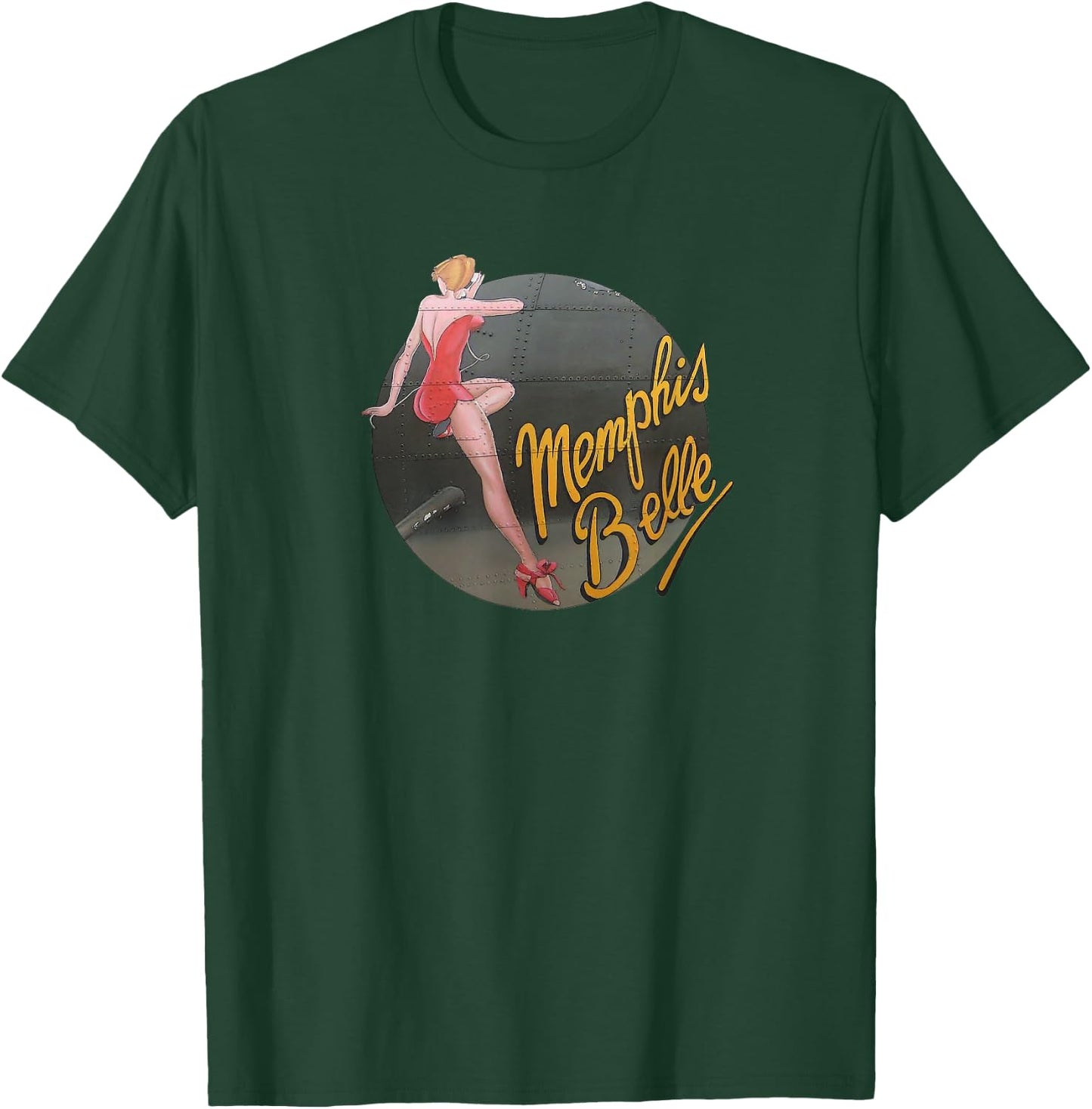 Pinup Girl WW2 B-17 Flying Fortress Memphis Belle T-Shirt - T-Shirt | Forest
