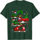 Kids Christmas Crane Truck Construction Santa Toddler Kids Boys T-Shirt - T-Shirt | Forest