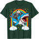 Funny Opossum Riding Shark Possum Trash Marsupial Mashup T-Shirt - T-Shirt | Forest