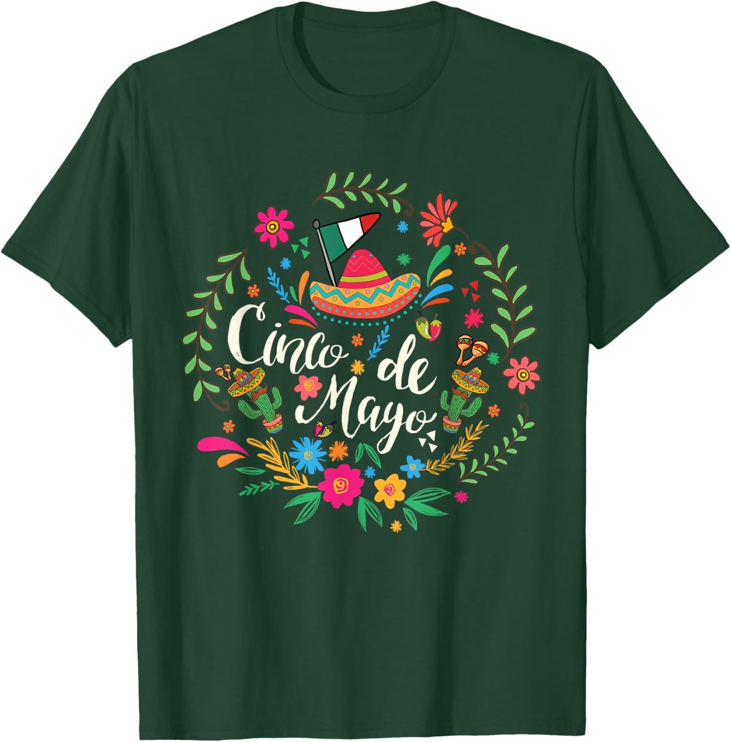 Cinco de Mayo, Funny Mexican fiesta 5 De Mayo T-Shirt - T-Shirt | Forest