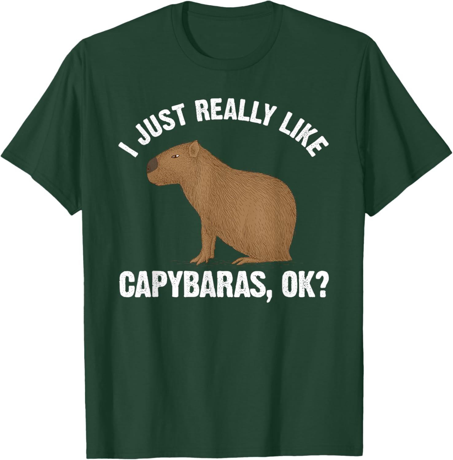 Funny Capybara Art Women Kids Rodent Capybara Lover T-Shirt - T-Shirt | Forest