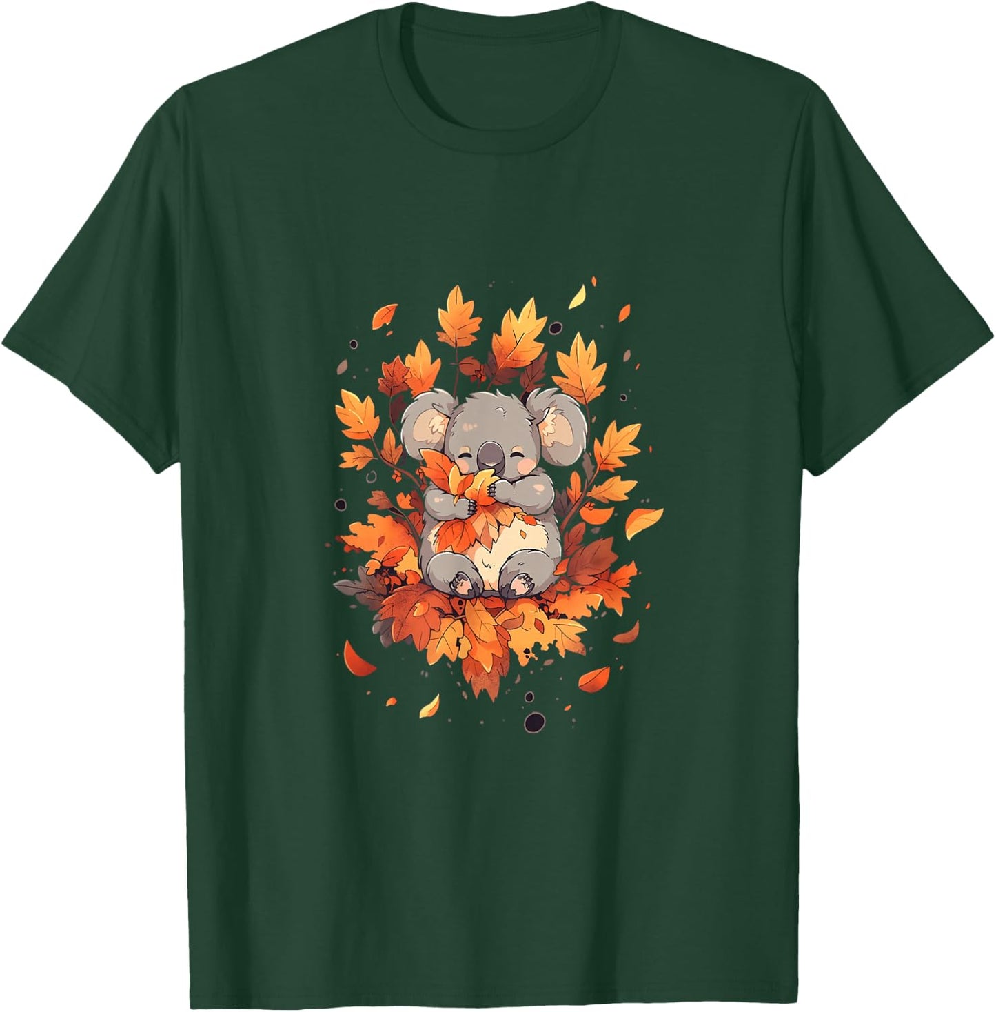 Koala Autumn Season Autumn Leaves Thanksgiving T-Shirt - T-Shirt | Forest