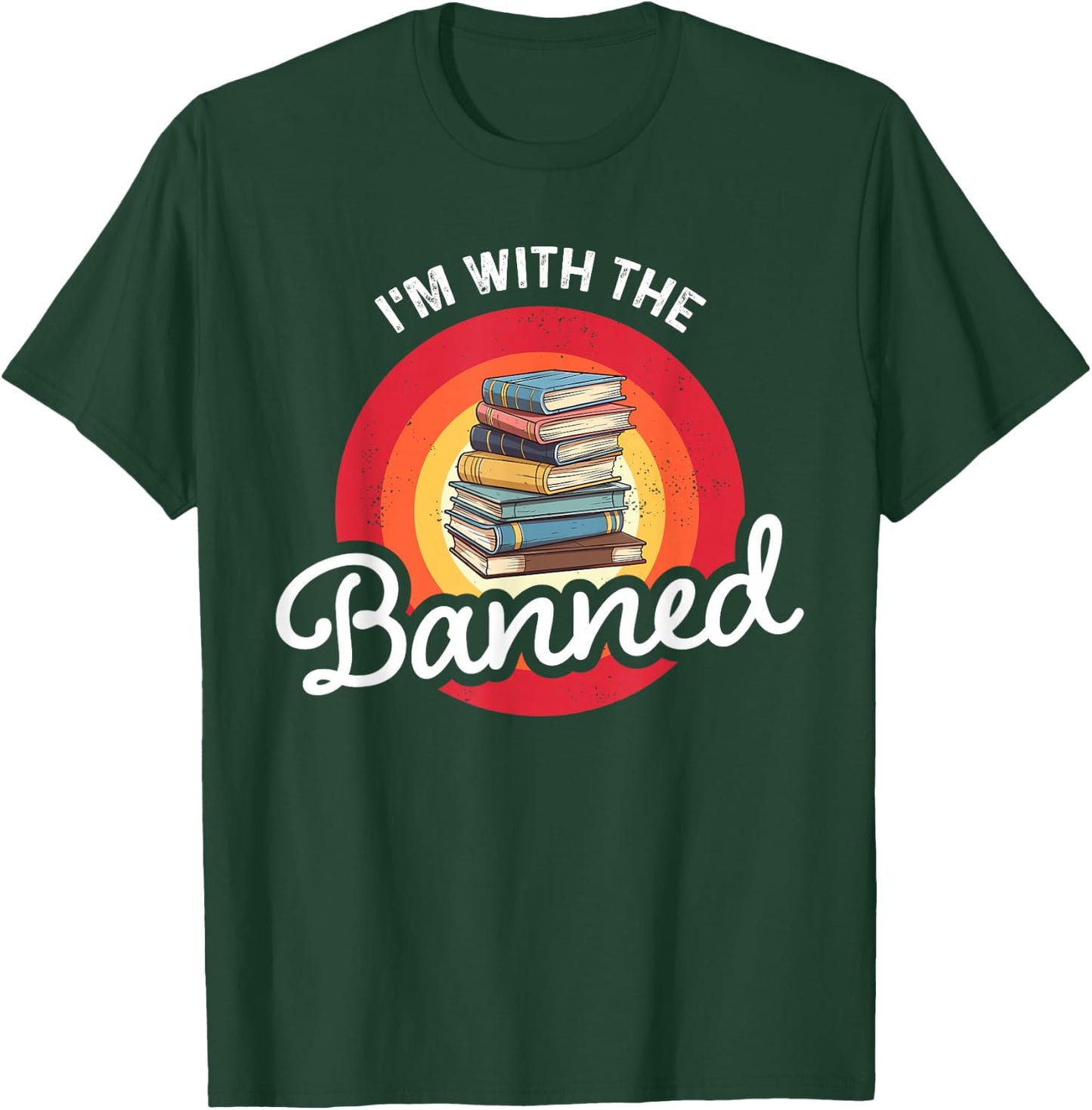 I'm With The Banned Books Week Librarian Retro Book Reader T-Shirt - T-Shirt | Forest