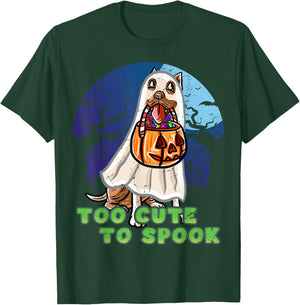 Pitbull Pittie Happy Halloween Costume Ghost T-Shirt - T-Shirt | Forest