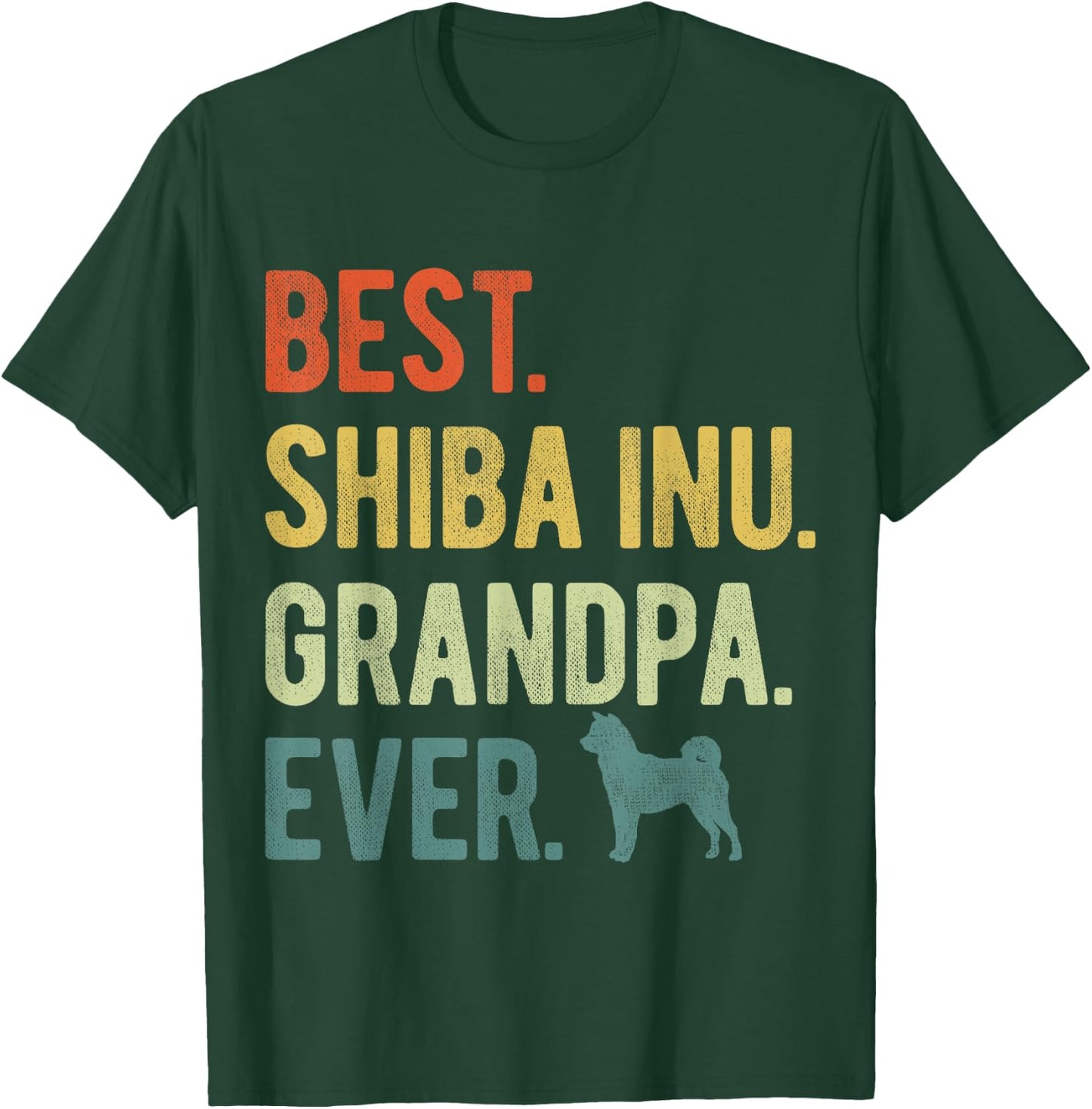 Best Shiba Inu Grandpa Ever Dog Lovers Father's Day T-Shirt - T-Shirt | Forest