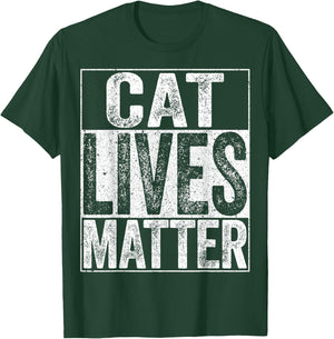 Cat Lives Matter Cat Lover Shirt Women Girls Kids T-Shirt - T-Shirt | Forest