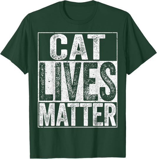 Cat Lives Matter Cat Lover Shirt Women Girls Kids T-Shirt - T-Shirt | Forest