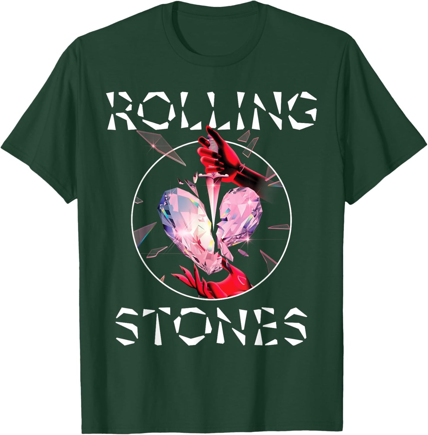 Official The Rolling Stones HD Prism Heart T-Shirt - T-Shirt | Forest