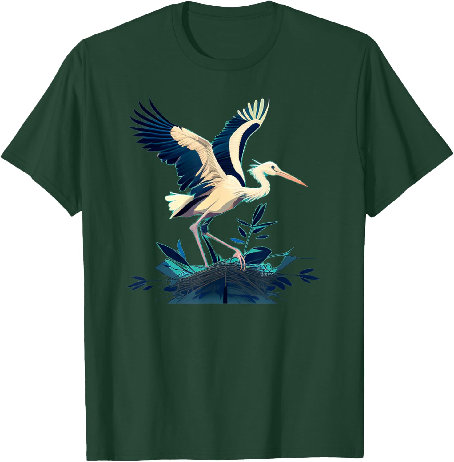 Funny Stork Bird T-Shirt - T-Shirt | Forest